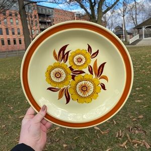 Vintage Nikko Ironstone Sunflower Platter Plate